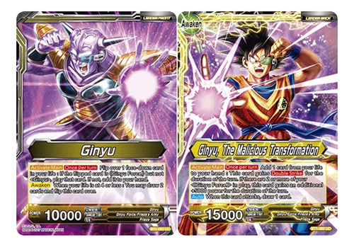 Cartas Dragon Ball Tcg Leader Ginyu Malicious Darkside Tcg