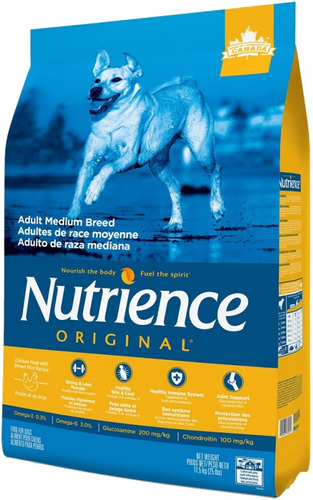 Nutrience Original Para Perro Raza Mediana 11,5 Kg Saco