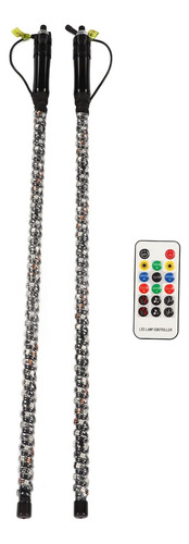 2 Luces Led Para Rzr Antenas Luz Rgb Con Bandera Luz Latigo