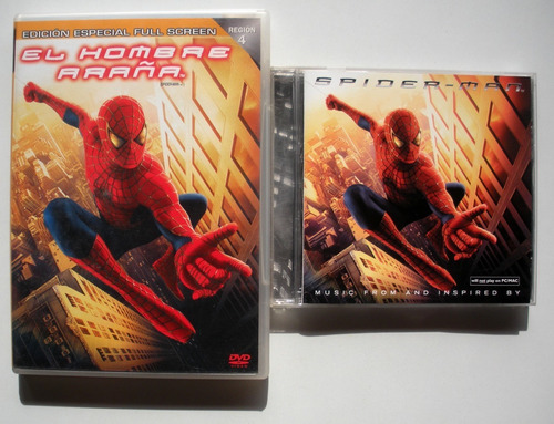 Dvd+cd Bso El Hombre Araña 1  Ed 2 Dvd Imp Brasil Cd Imp Usa