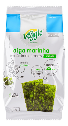 Snack Alga Marinha Wasabi Veggie Pacote 5g