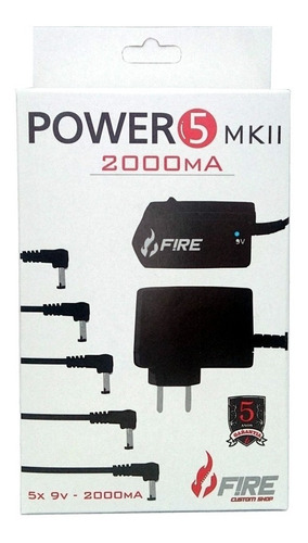 Fonte Fire Power 5 - Fonte 9v Chaveada Bivolt Para 5 Pedais