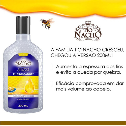 Shampoo Tío Nacho 200ml Engrossador