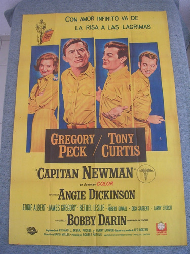 Afiche De Cine Capitan Newman 1963 Gregory Peck Tony Curtis