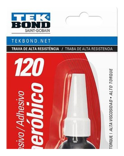 Pegamento Bloqueador de Roscas de Alta Resistencia 120 - 10g - Tekbond