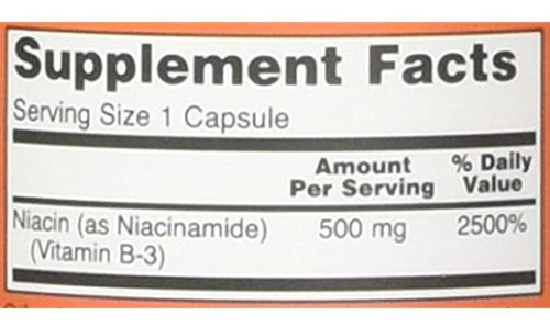 Niacinamida 500 Mg 100 Cápsulas (paquete De 2)