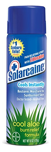 Solarcaine Fresca De Aloe Burn Relief Spray Con Lidocaína Y 