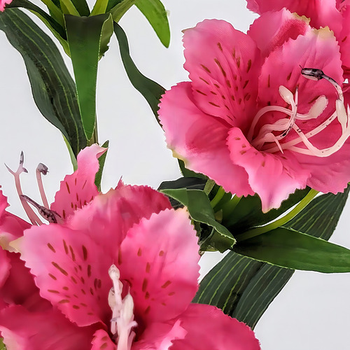 Astromelia Rosa 60x20cm Planta Artificial Flor Permanente