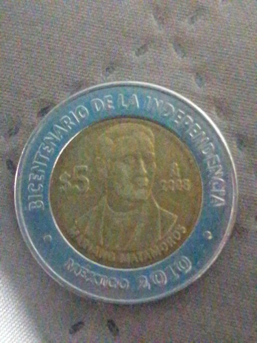 Moneda De 5 Pesos Mariano Matamoros 2008