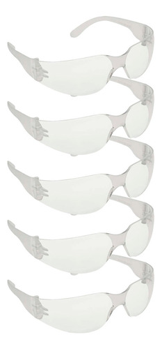 Kit 5 Óculos Segurança Aguia Óptico Sem Filtro Ca15298 Danny