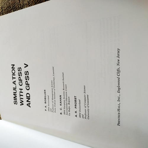 Livro Simulation With Gpss And Gpss V - 13 H