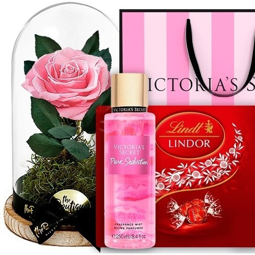 Florería Enamorados Regalos Combo Rosa Preservada Eterna