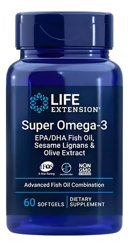 Super Omega3 Life Extension X60 - Unidad a $2483