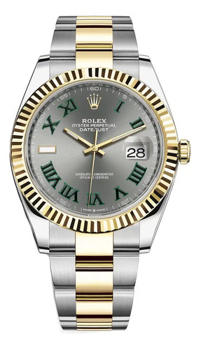 Relógio Rolex Datejust Cinza Misto Base Eta 3035 Sem Caixa (Recondicionado)