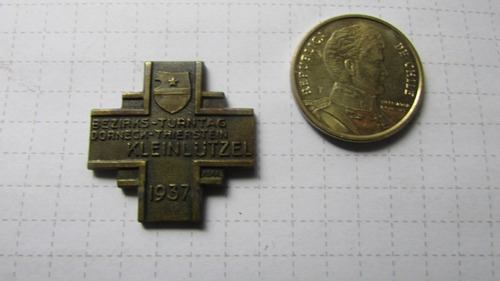 Suiza 1937 Medalla De Recuerdo Dia De Concurso Gimnasia Z1