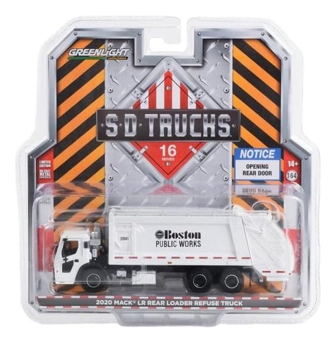 Greenlight 2021 Mack Camión Recolector De Basura 1-64