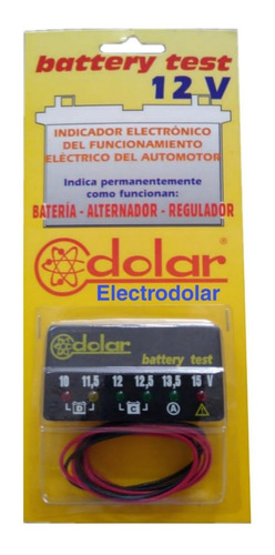 Voltimetro 12 V. P/tablero Dolar Indic. Función De Bateria