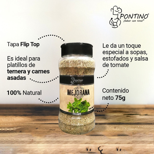 Pontino Mejorana 75 Gramos 2 Piezas