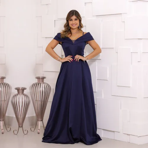 Vestido De Festa Azul Royal Madrinha Casamento Formatura
