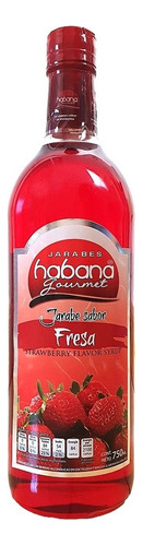 Jarabe Sabor Fresa Habana Gourmet 750 Ml