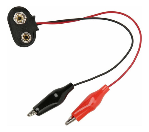 20 Conector Clip Bateria 9 V Tipo I 5.9 In Color Negro Rojo