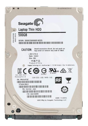 Disco Duro Interno Seagate Laptop Thin Hdd St500lt012 500gb