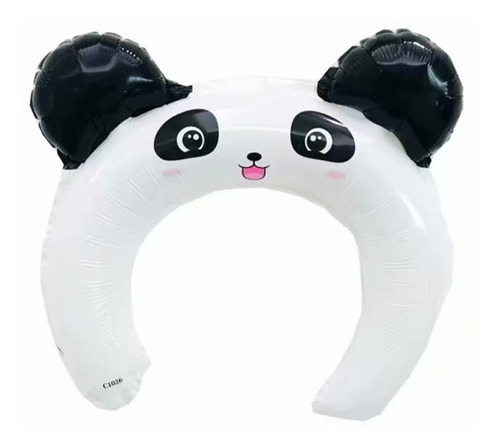 Globo Cintillo Oreja Oso Panda × 12 Animal Cotillón Disfraz