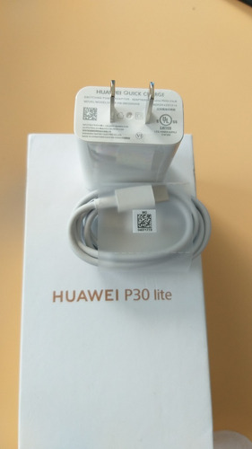 Imagen 3 de 5 de Cargador Quick Charge Huawei P30 Lite Tipo C 100% Original