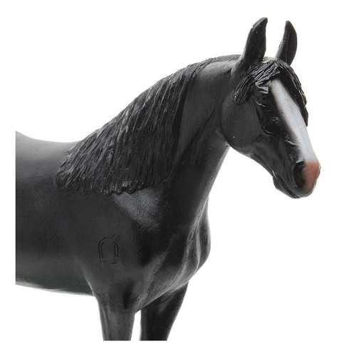 Escultura Em Resina Cavalo Mangalarga Marchador Preto Home W