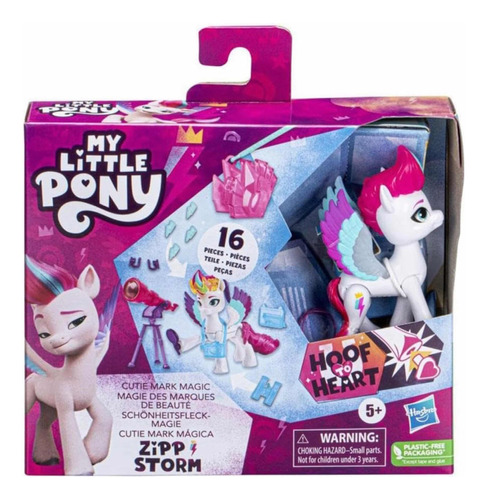 My Little Pony Juguete  Magic Zipp Storm Poni Blanco 3 PuLG