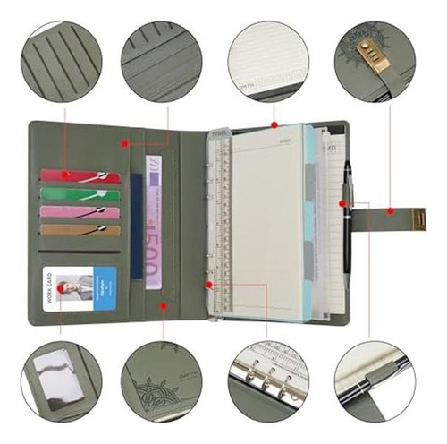 Wason Journal Con Lock A5 Binder Diary Diary Spiral Notebook