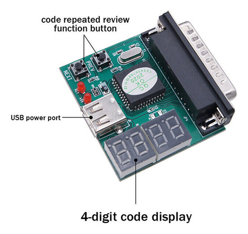 Tester Diagnostico Motherboard Usb Puerto Paralelo