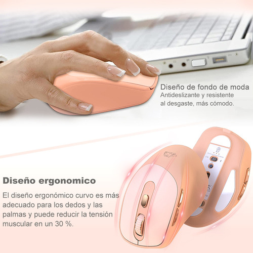 Mouse Free Wolf X7 Mouse Inalámbrico Silencioso Ergonómico