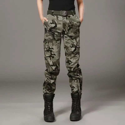 Imagen 5 de 7 de Pantalón Camuflado Gris Estilo Militar Secado Rápido