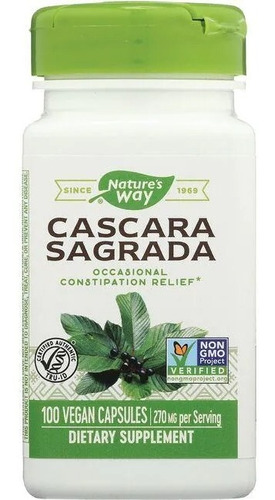 Cascara Sagrada 100 Cáps Vegana