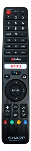 Control Remoto Original Sharp Gb346wjsa Para Smart Tv