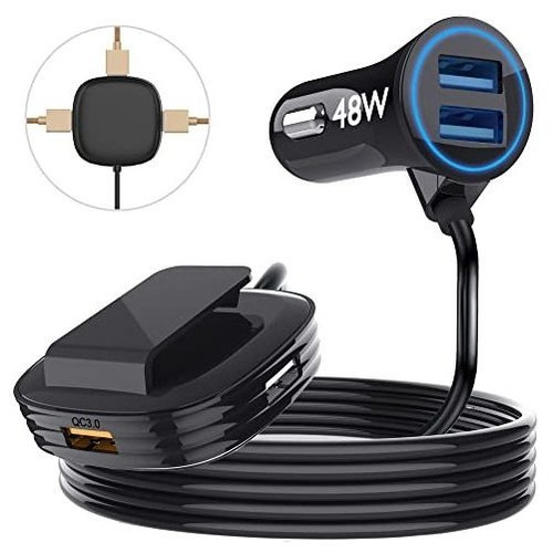 5 Multi Port Car Charger - Car Charger Adapter, 48w Qc3.0 Hi