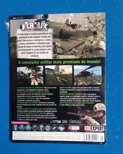 Revista Cd Expert Arma Armed Assault Jogo Completo Pc