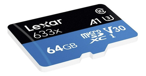 Tarjeta de memoria Lexar Tarjeta Micro SD LEXAR 64GB high Performance 633x Class 10 U3 A1  High-Performance 633x con adaptador SD 64GB