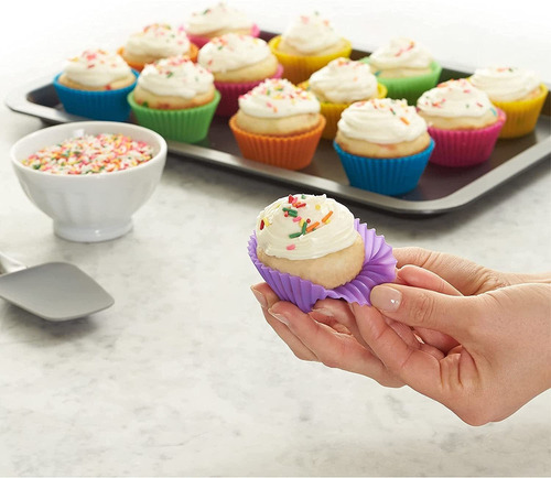 12 Unidades Forma De Silicone Para Cupcake Livre De Bpa