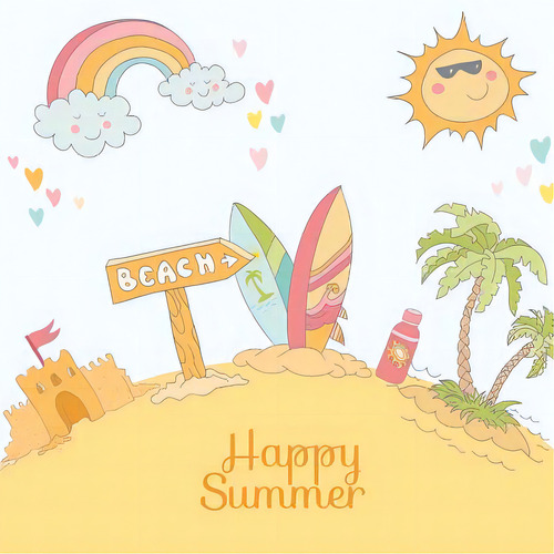 Happy Summer: Vacation Memory Book, De Birthday Decorations In All Departments. Editorial Createspace, Tapa Blanda En Inglés
