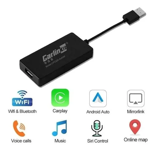 CarlinKit Dongle com fio CarPlay Android Auto para rádio de carro