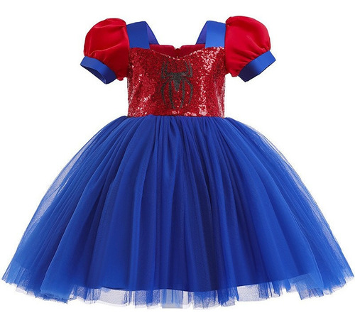 Vestido Spiderman Tutu Falda Niña Cosplay Disfraz Halloween