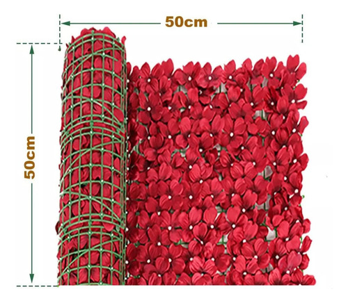 Jardineria Vertical Artificial Panel Flores Muro Cerco 50x50