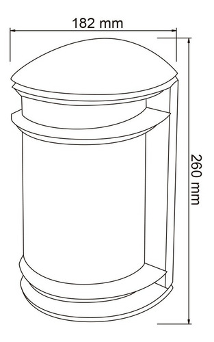 Imagen 5 de 6 de Lámpara Para Muro, Color Blanco, Exterior
