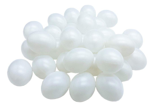  Pack 30 Huevos Blancos Plastico, Manualidades Pascua 