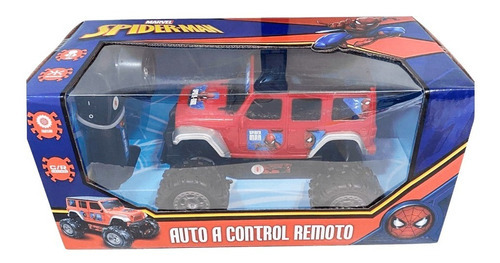 Auto Jeep Radio Control Avengers Spiderman Jeg 52931 Color Azul/Rojo