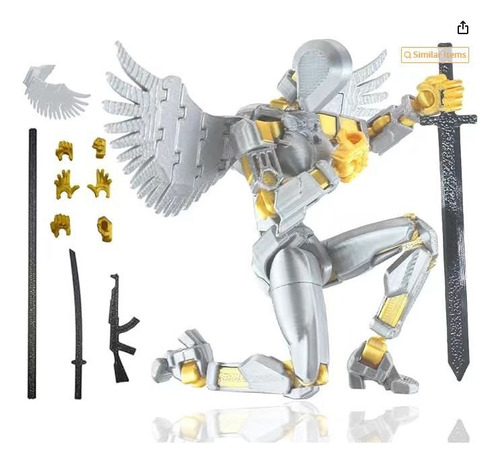 Figura Lucky Dummy 13,robot Multiarticulado Impreso En 3d
