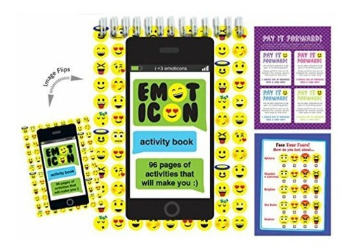 Iscream Emojis 96-page Spiral-bound 8.5  Activity Book With 