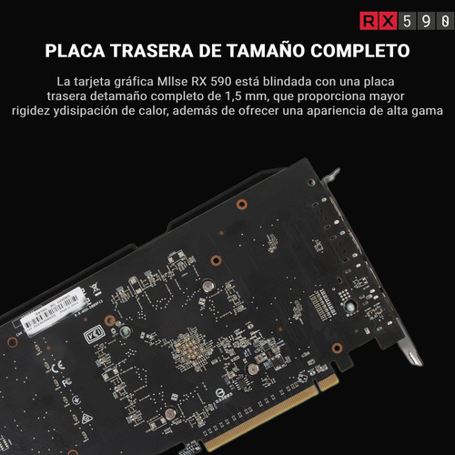 Tarjeta Gráfica Para Juegos Rx 590-8gb Gddr5, 8000 Mhz